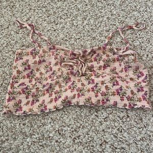 Free People - crop floral tank